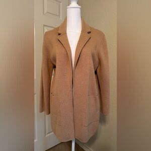 J. Crew Women's Sweater Blazer in Camel/Tan
Size Medium